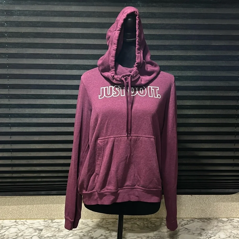 Nike Women’s Purple Funnel Neck Pullover Hoodie Size Medium - Picture 1 of 6